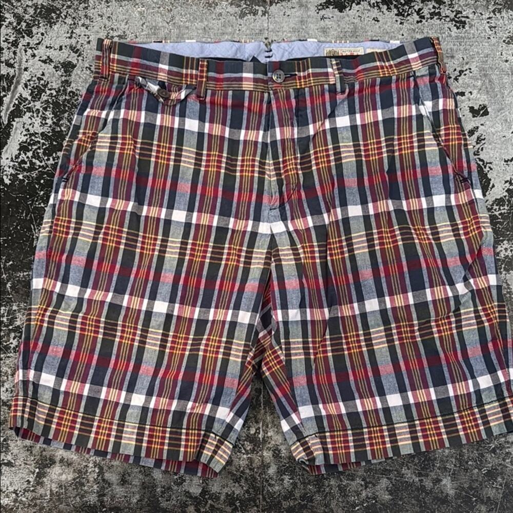 Polo Ralph Lauren Blue Madras Plaid Shorts Size 34